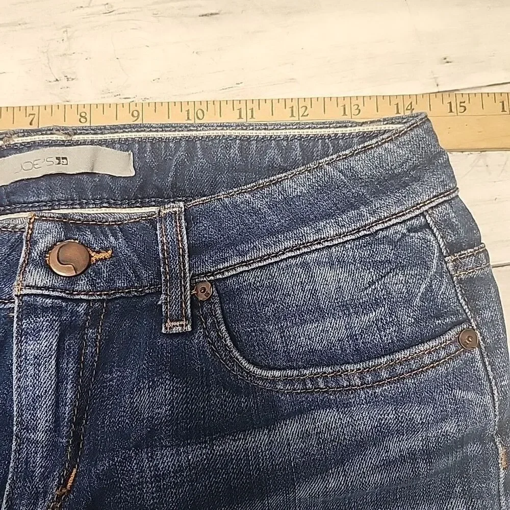 Joe's Jeans Rolled Honey Bermuda Shorts Paltrow Blue Denim Wash Low Rise W 28x12